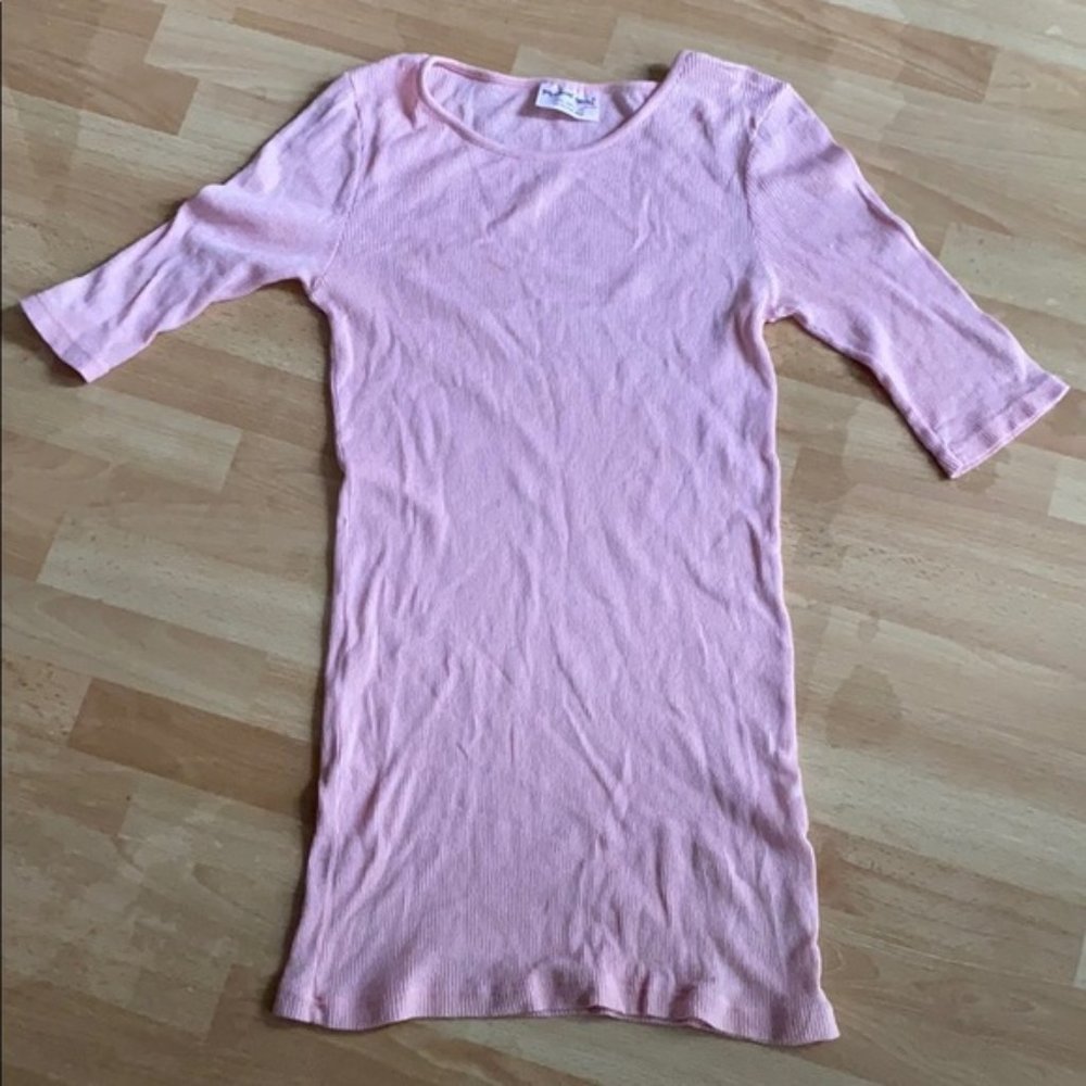 Michael Stars Pink Shimmer Top OS